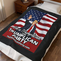 The Trumplican Party™ Velveteen Throw Blanket | D-41 - Image 3