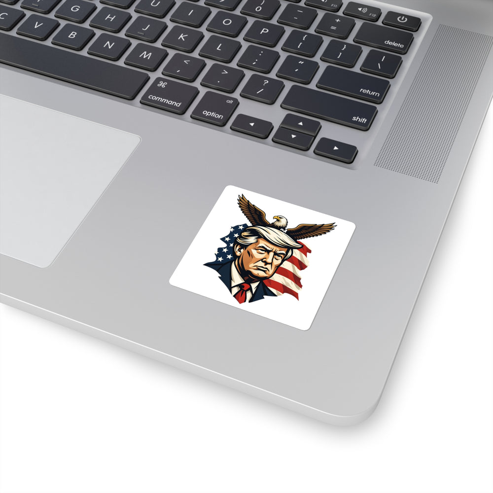 Patriotic Eagle & Leader Square Sticker - Image 2