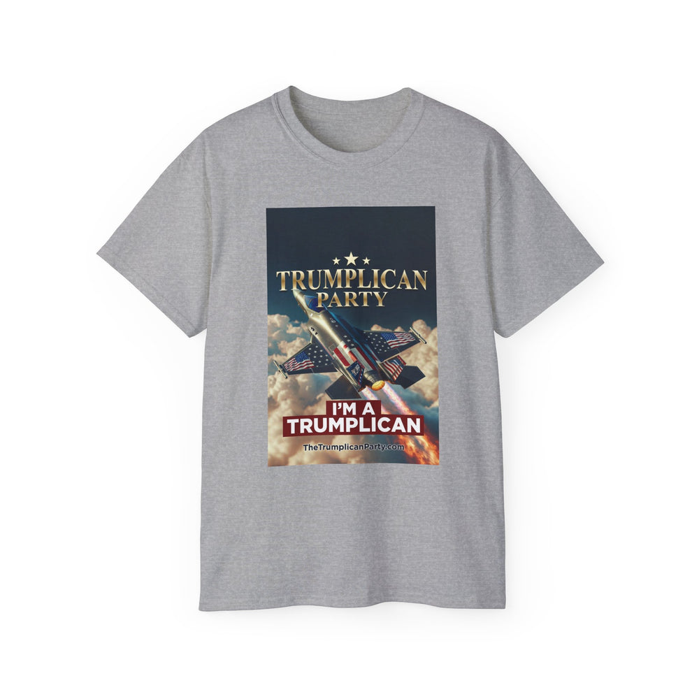 Trumpllican Party Tee - "Trumpllican Party" Fighter Jet Patriotic Political T-Shirt - Image 2