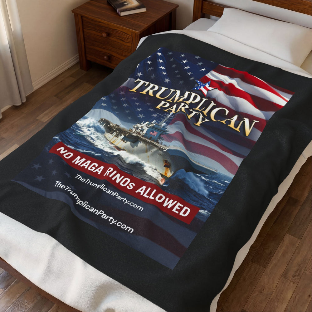 The Trumplican Party™ Velveteen Throw Blanket | D-40 - Image 3