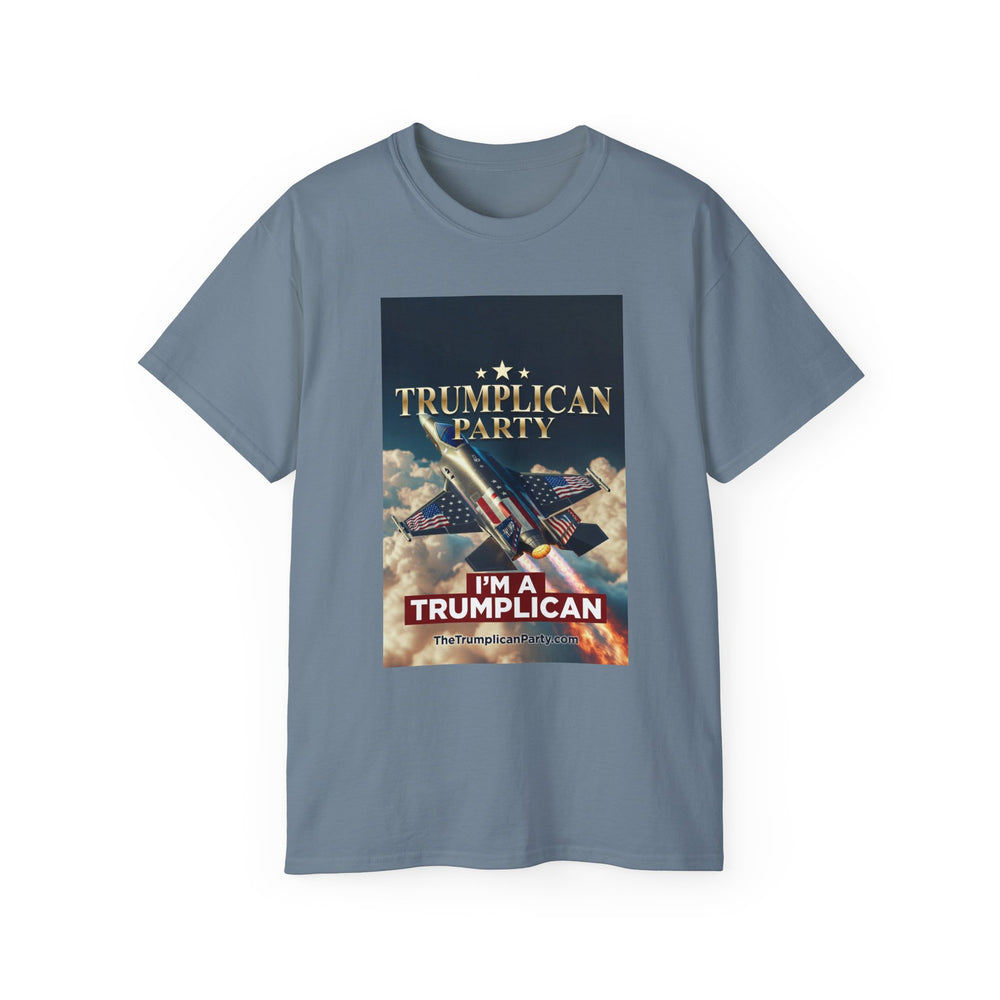 Trumpllican Party Tee - "Trumpllican Party" Fighter Jet Patriotic Political T-Shirt - Image 6