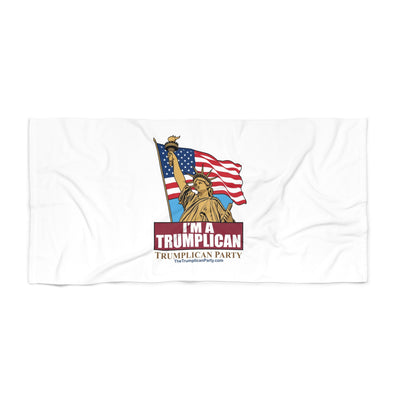 Beach Towel — "I'm a Trumplican" Patriotic Statue of Liberty DesignAThe Trumplican Party™ Beach Towel  | D-47