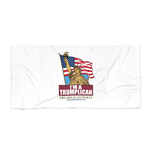Beach Towel — "I'm a Trumplican" Patriotic Statue of Liberty DesignAThe Trumplican Party™ Beach Towel  | D-47