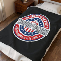 The Trumplican Party™ Velveteen Throw Blanket | D-49 - Image 3