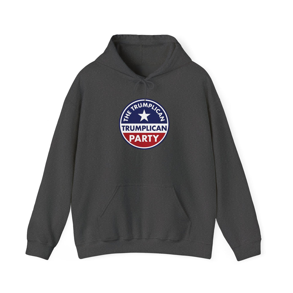 TrumpliCan Party Logo Hoodie – Patriotic Red, White & Blue Political Sweatshirt - Image 3