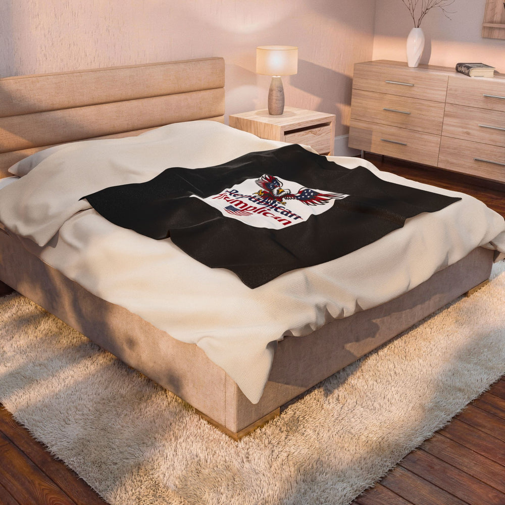 The Trumplican Party™ Velveteen Throw Blanket | D-11 - Image 4