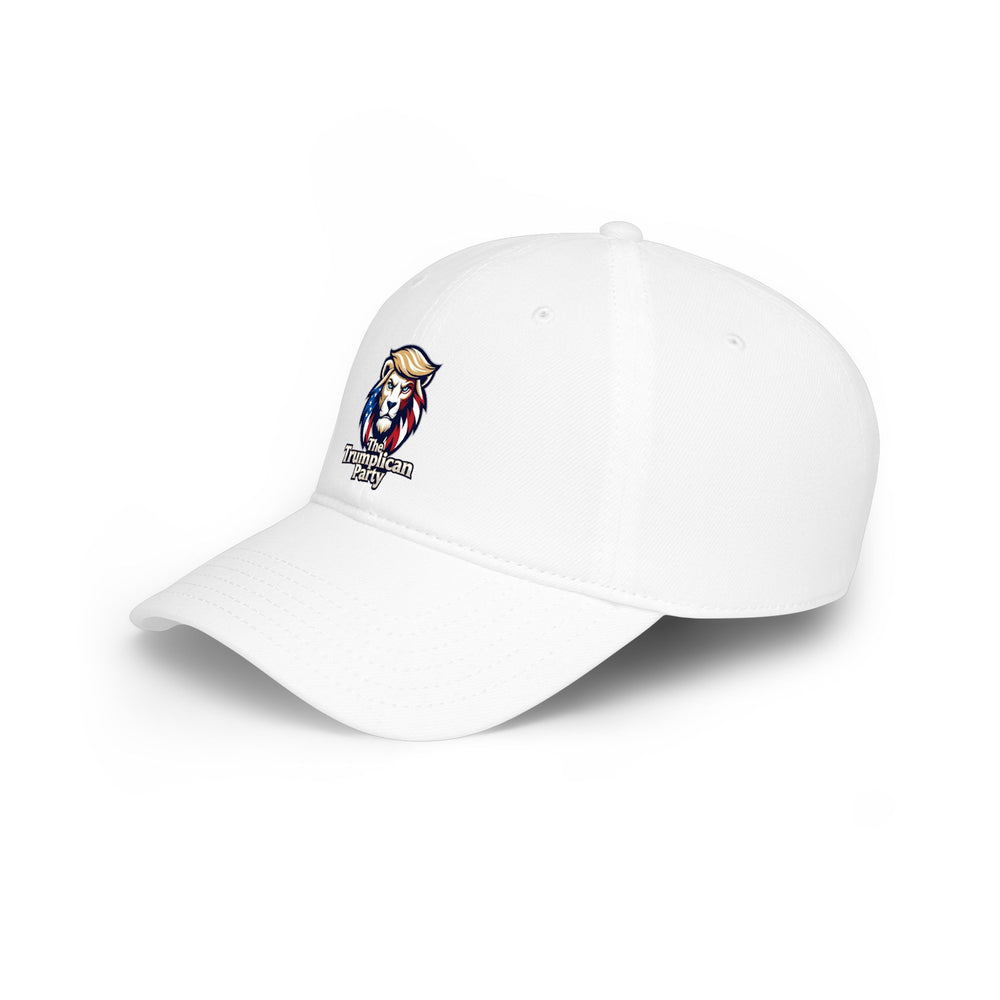 Low Profile Baseball Cap — 'Truipplican Party' Lion Logo Red Hat - Image 27