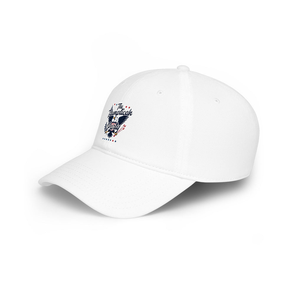 Low Profile Baseball Cap — 'The Trumplicans' Retro Patriotic Logo Hat - Image 27