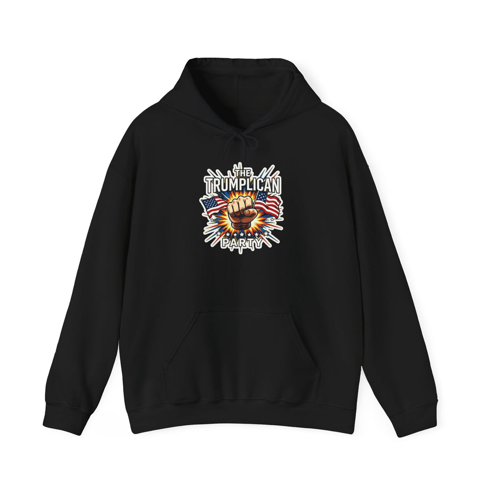 Hoodie — "The Trumplican Party" Patriotic Fist Graphic Hoodie - Image 2