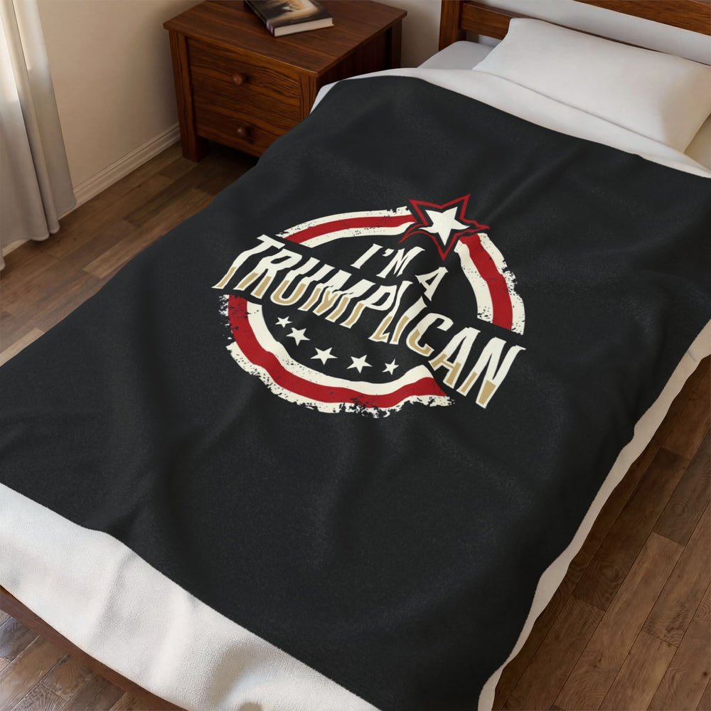 The Trumplican Party™ Velveteen Throw Blanket | D-34 - Image 3