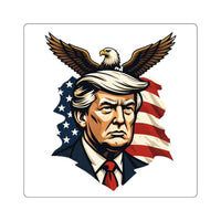 Patriotic Eagle & Leader Square Sticker - Image 1