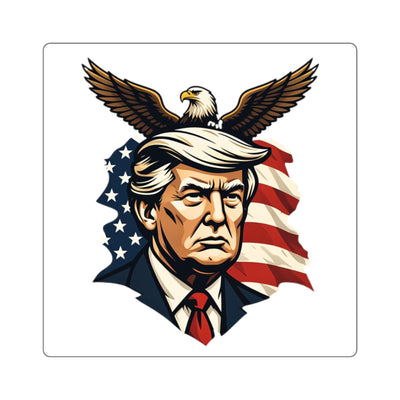 Patriotic Eagle & Leader Square Sticker