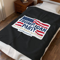 The Trumplican Party™ Velveteen Throw Blanket | D-48 - Image 3