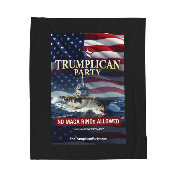 The Trumplican Party™ Velveteen Throw Blanket | D-50