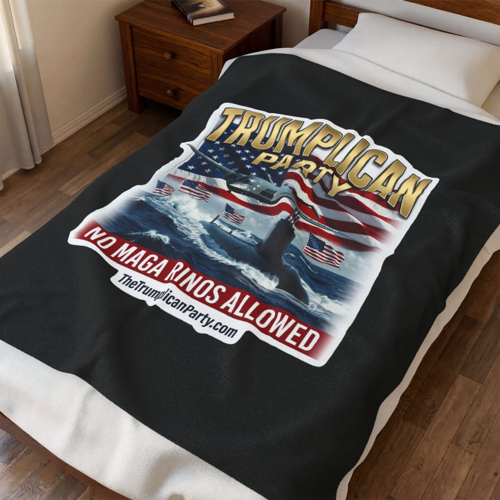 The Trumplican Party™ Velveteen Throw Blanket | D-79 - Image 3