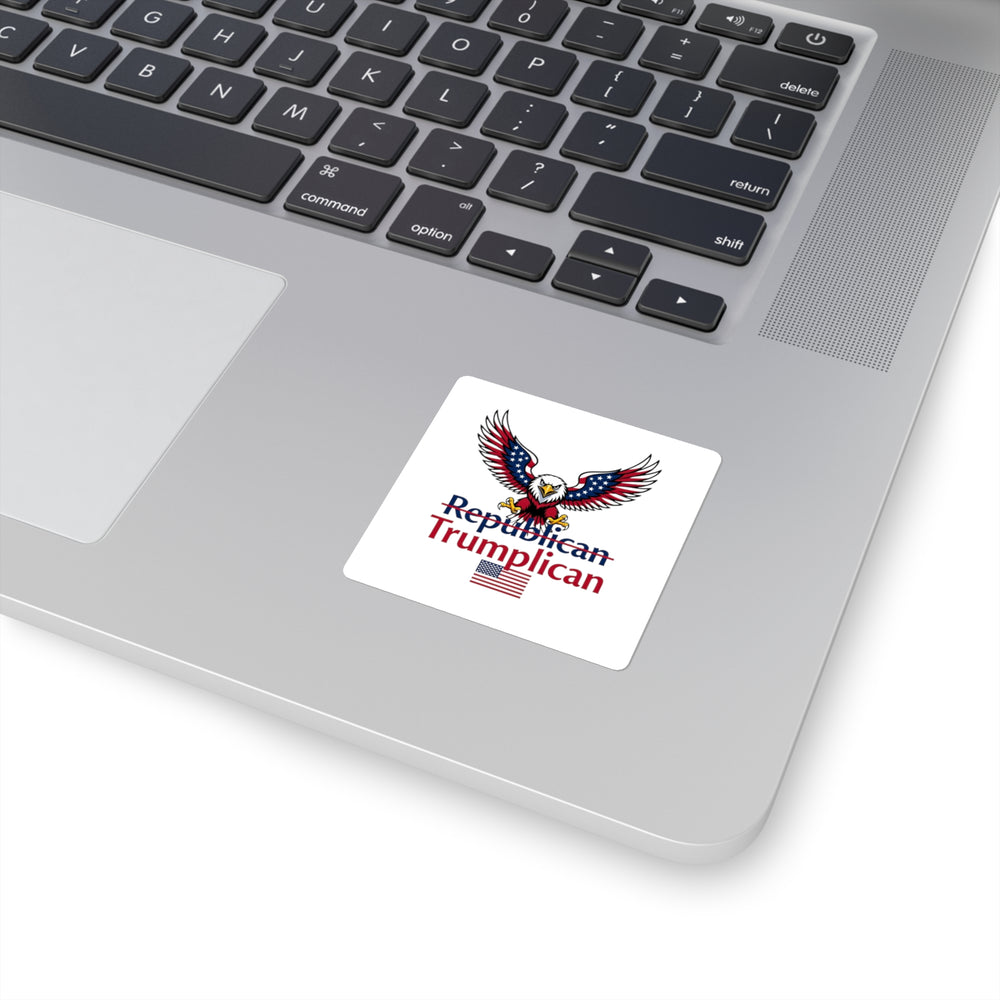 Trumplican Republican Eagle Square Sticker — Patriotic Political Decal - Image 2