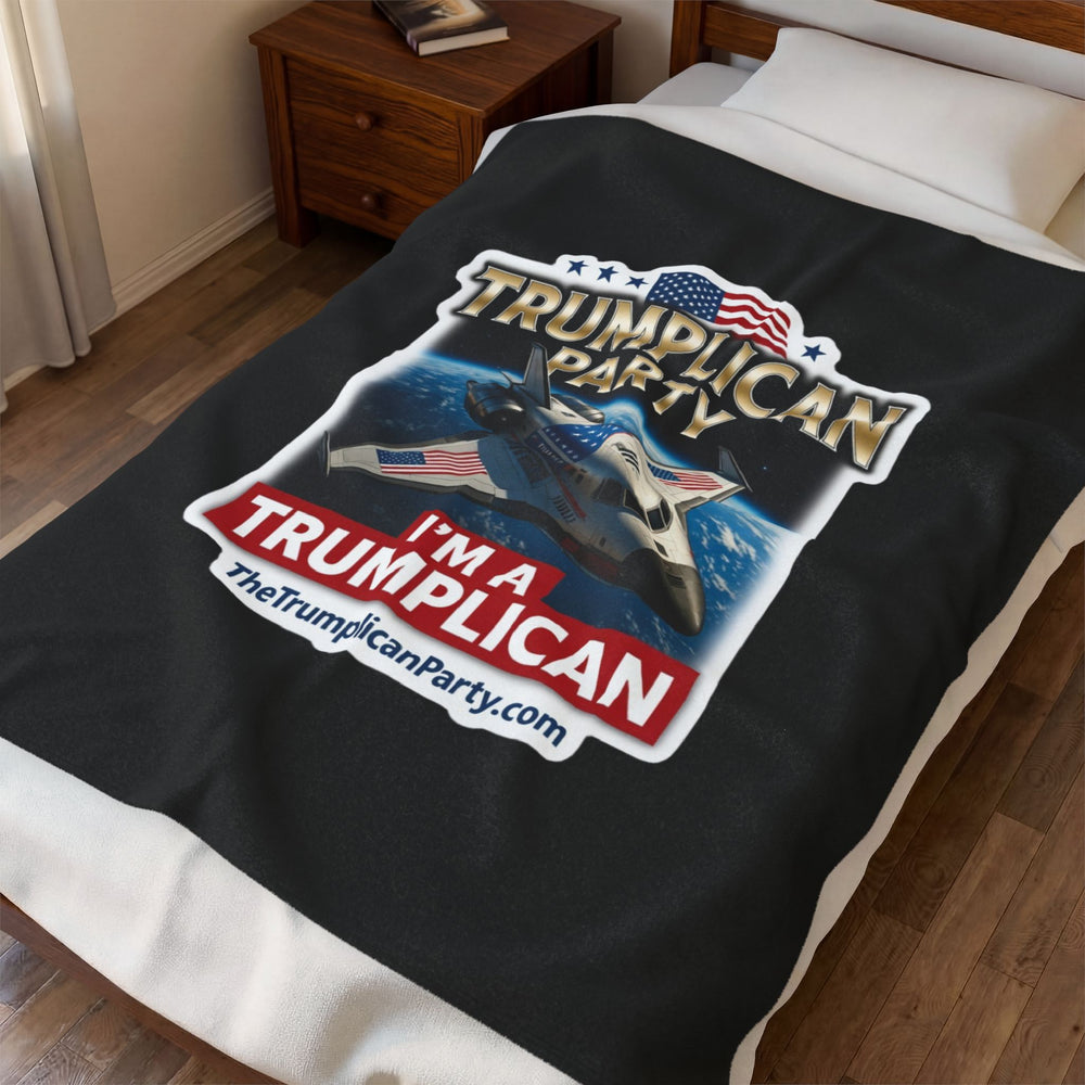 The Trumplican Party™ Velveteen Throw Blanket | D-67 - Image 3