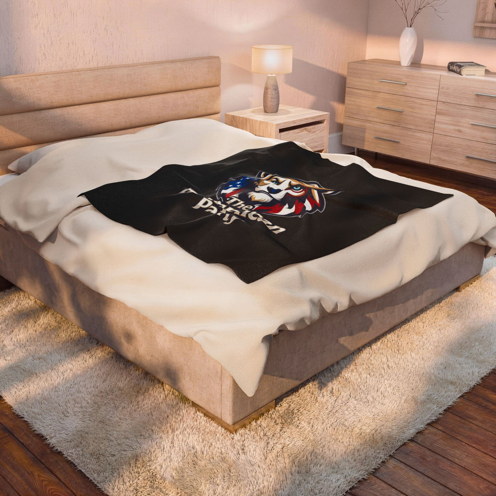The Trumplican Party™ Velveteen Throw Blanket | D-6 - Image 4