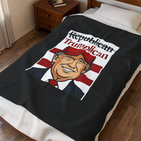 The Trumplican Party™ Velveteen Throw Blanket | D-38 - Image 3