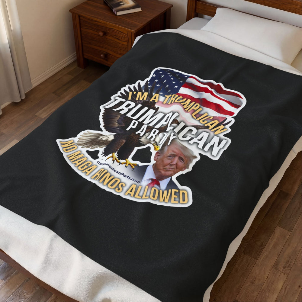 The Trumplican Party™ Velveteen Throw Blanket | D-64 - Image 3