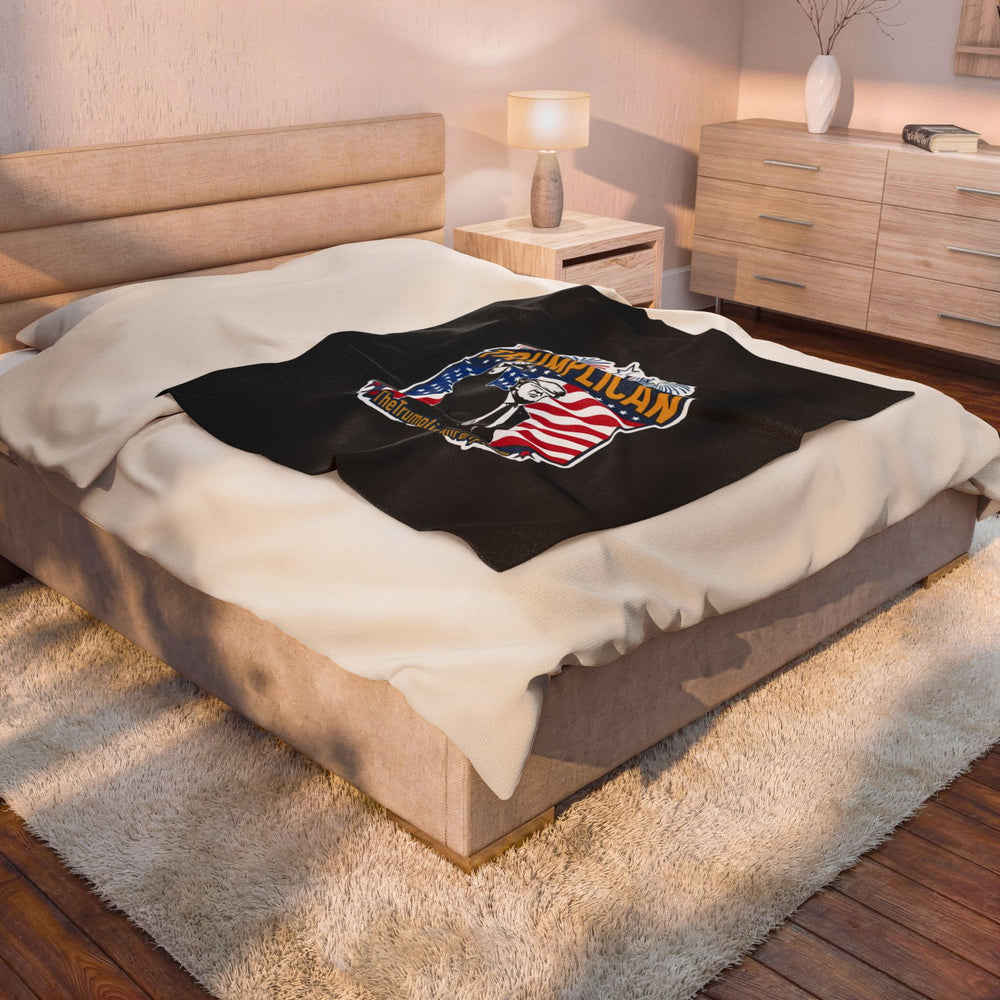 The Trumplican Party™ Velveteen Throw Blanket | D-46 - Image 4