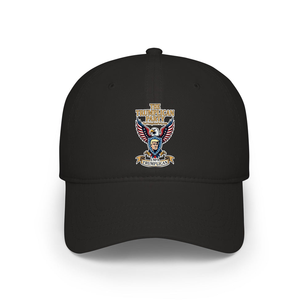 Embroidered Eagle Crest Low Profile Baseball Cap - Image 2