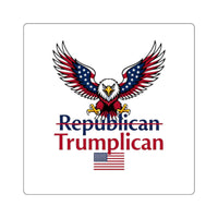 Trumplican Republican Eagle Square Sticker — Patriotic Political Decal - Image 1