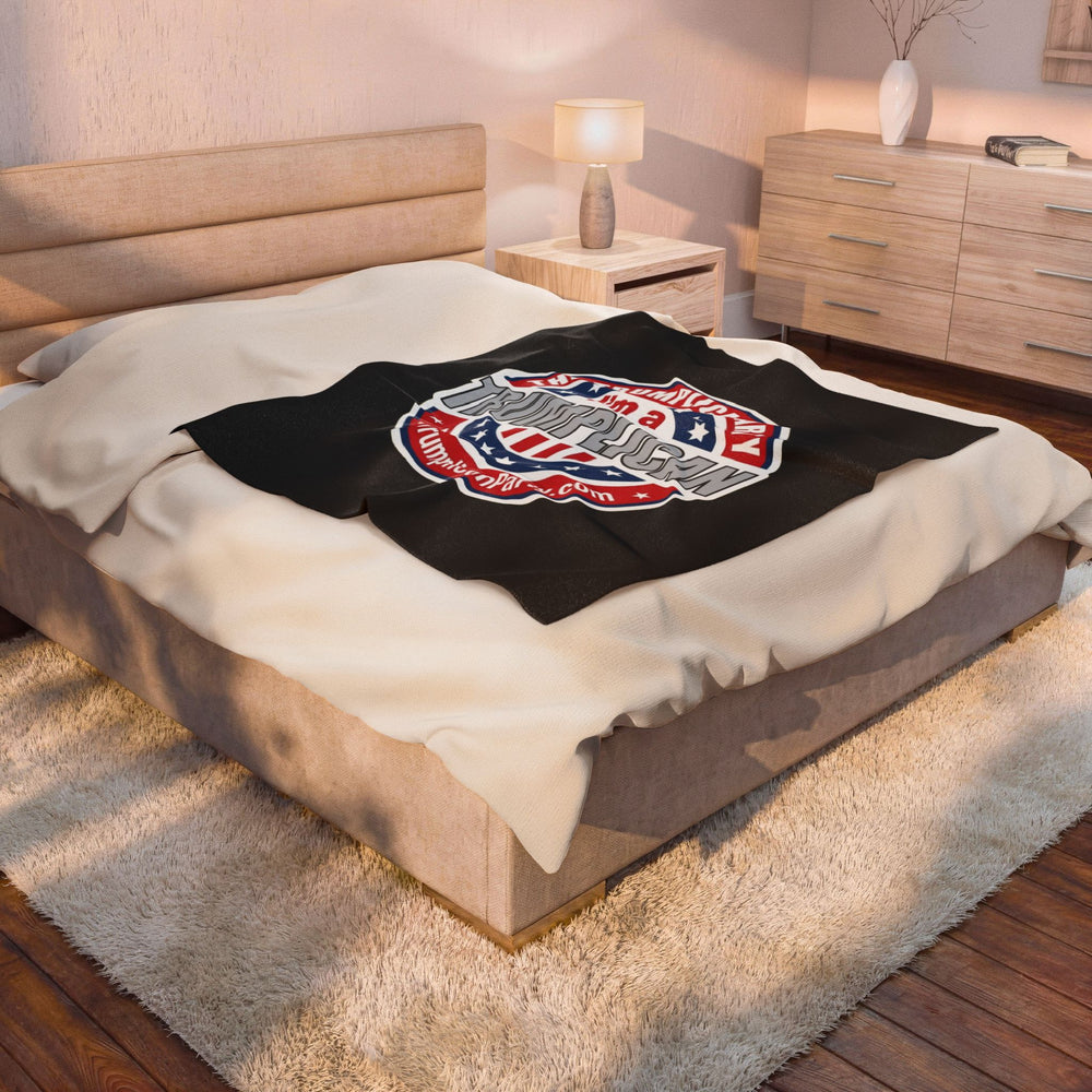 The Trumplican Party™ Velveteen Throw Blanket | D-49 - Image 4