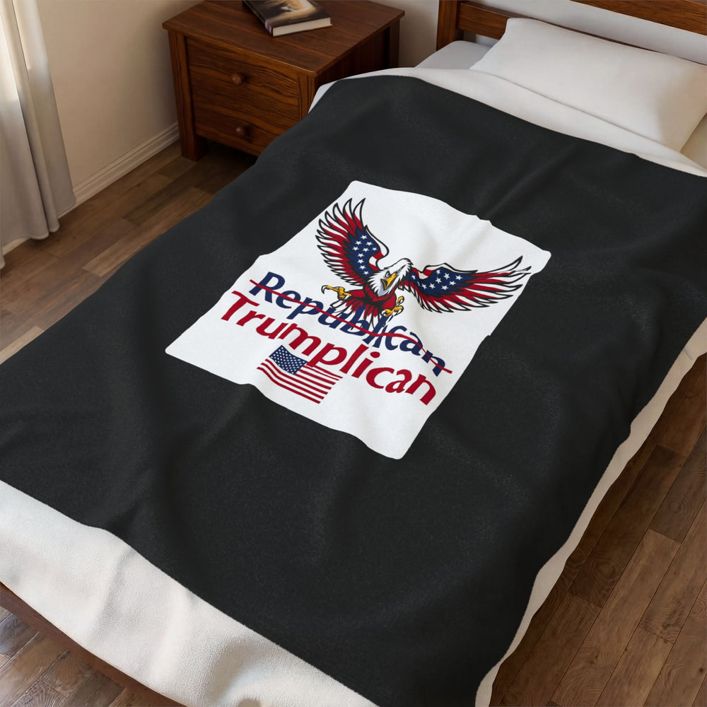The Trumplican Party™ Velveteen Throw Blanket | D-11 - Image 3