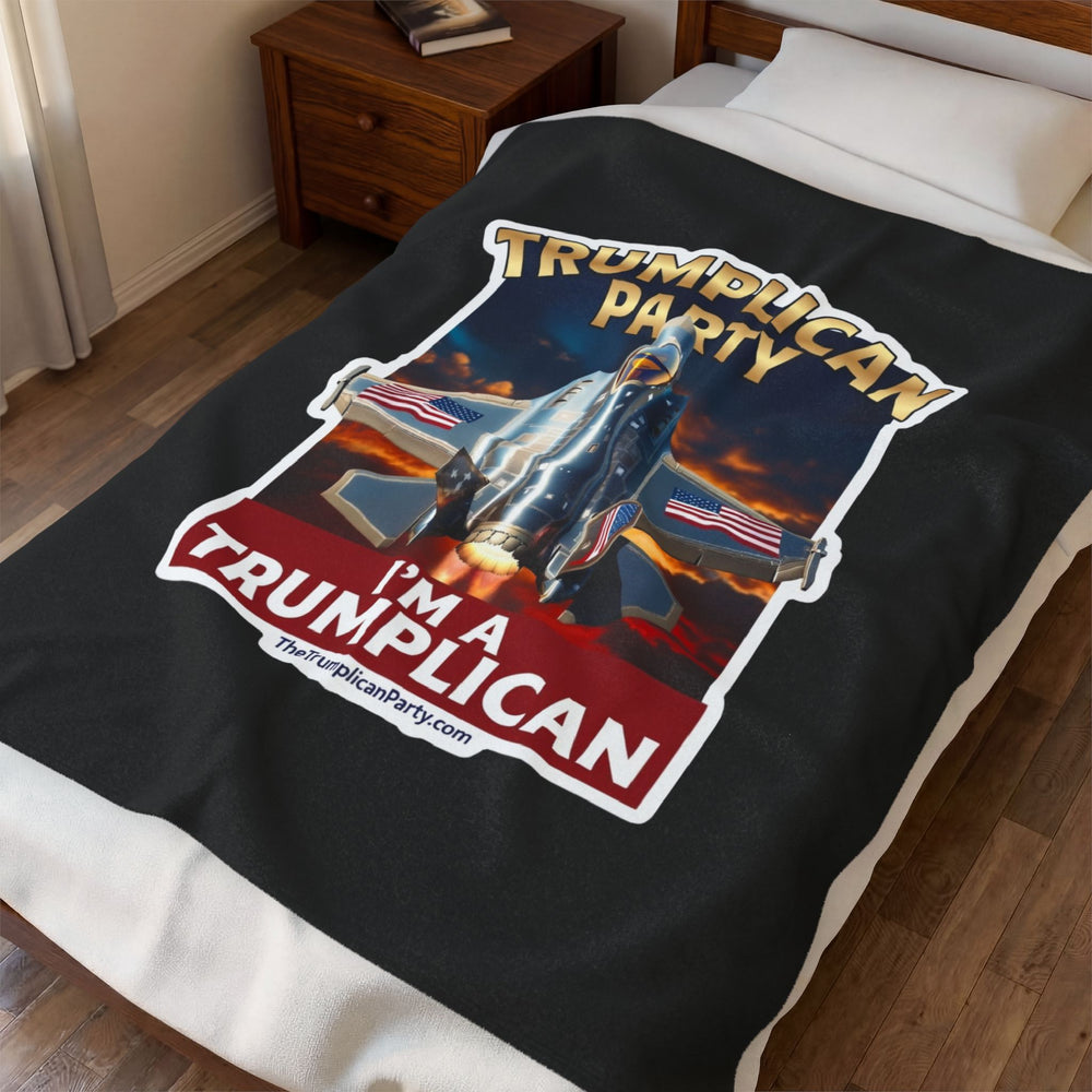 The Trumplican Party™ Velveteen Throw Blanket | D-74 - Image 3