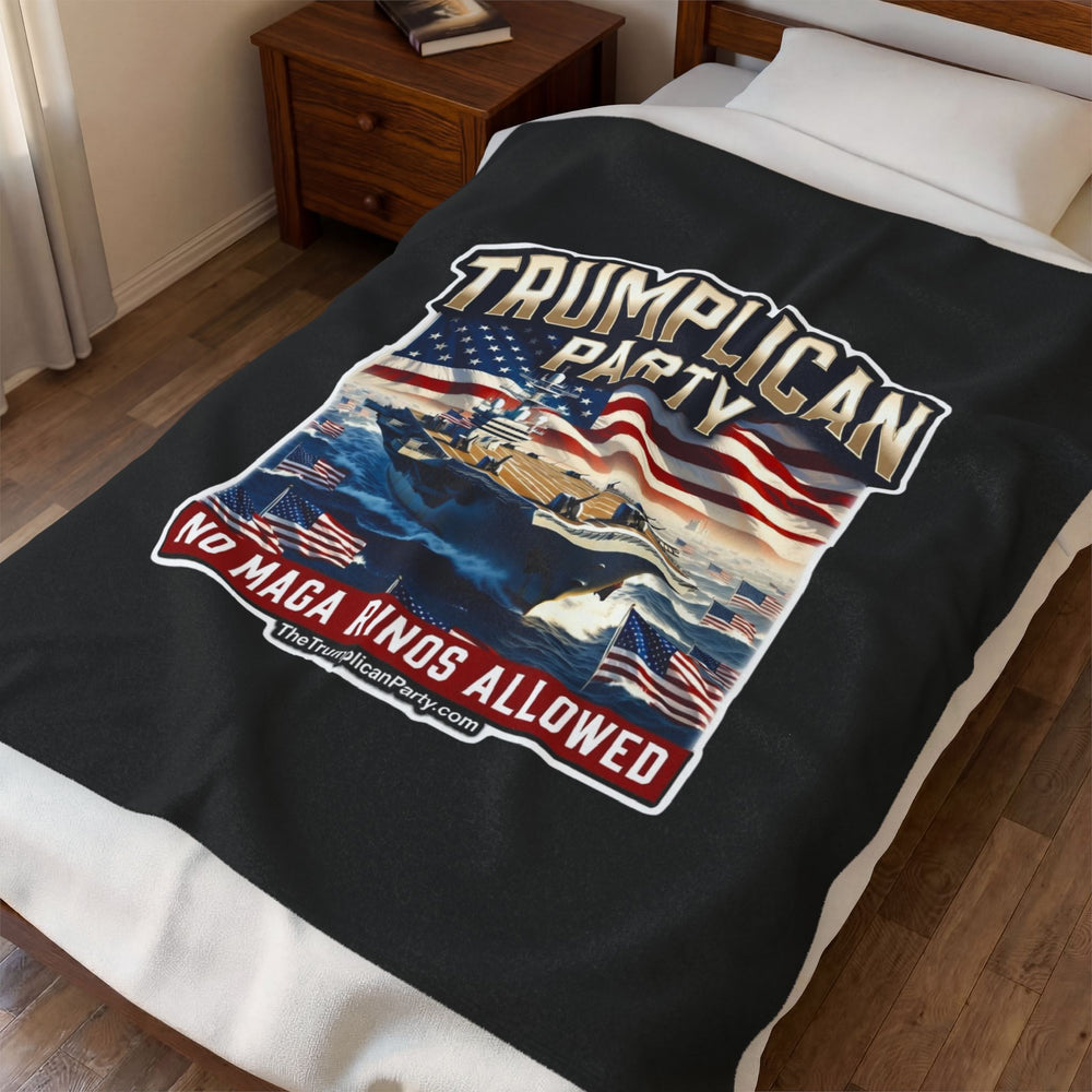 The Trumplican Party™ Velveteen Throw Blanket | D-75 - Image 3