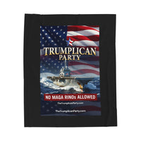 The Trumplican Party™ Velveteen Throw Blanket | D-40 - Image 1