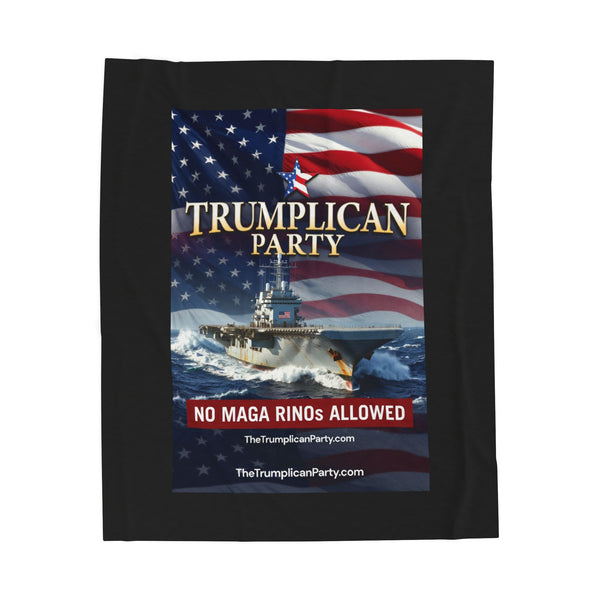 The Trumplican Party™ Velveteen Throw Blanket | D-40