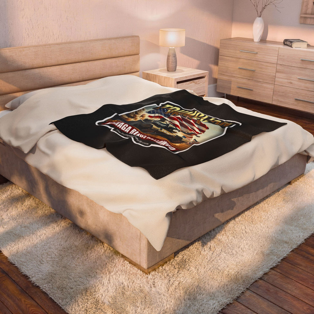 The Trumplican Party™ Velveteen Throw Blanket | D-65 - Image 4