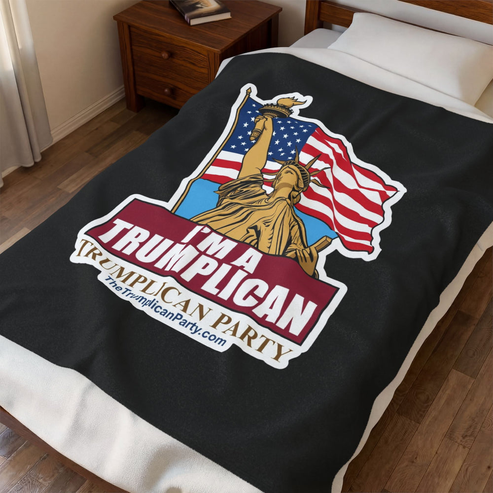 The Trumplican Party™ Velveteen Throw Blanket | D-47 - Image 3