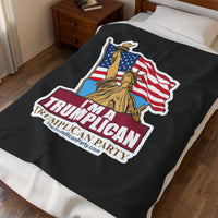 The Trumplican Party™ Velveteen Throw Blanket | D-47 - Image 3