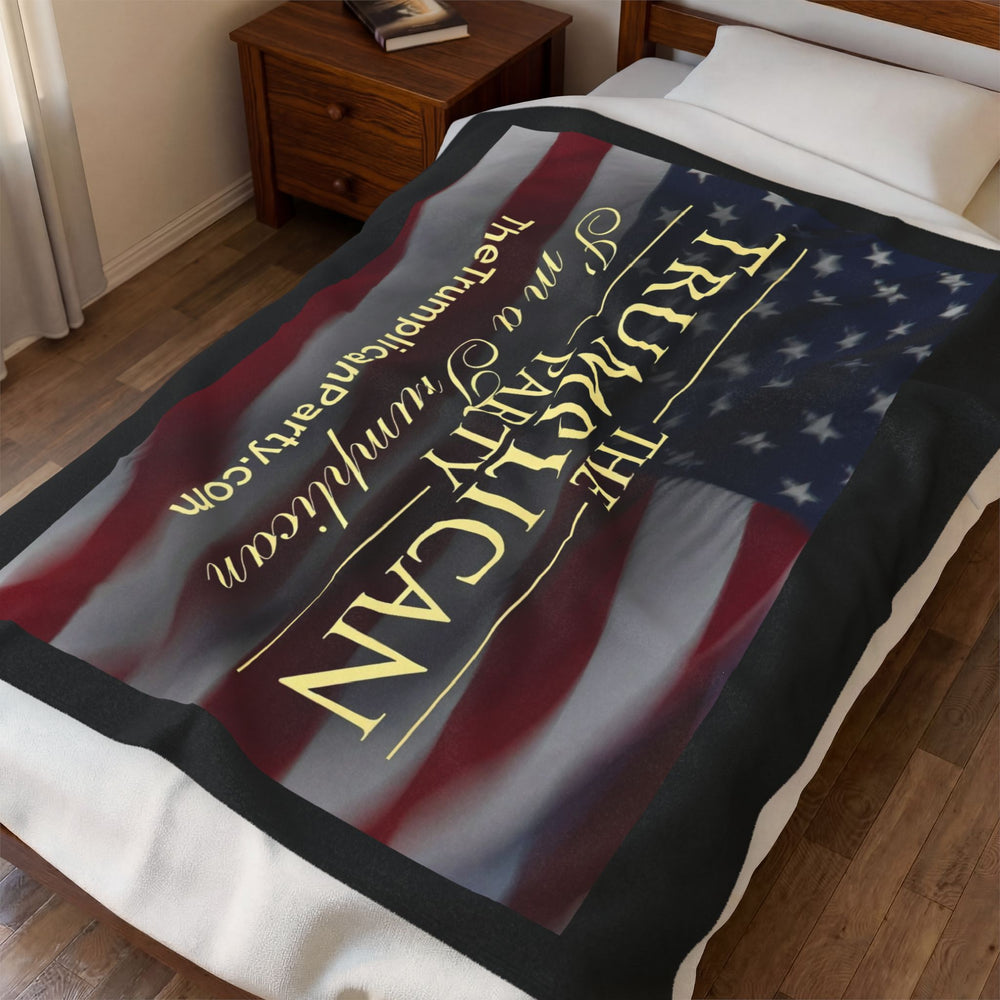 The Trumplican Party™ Velveteen Throw Blanket | D-80 - Image 3