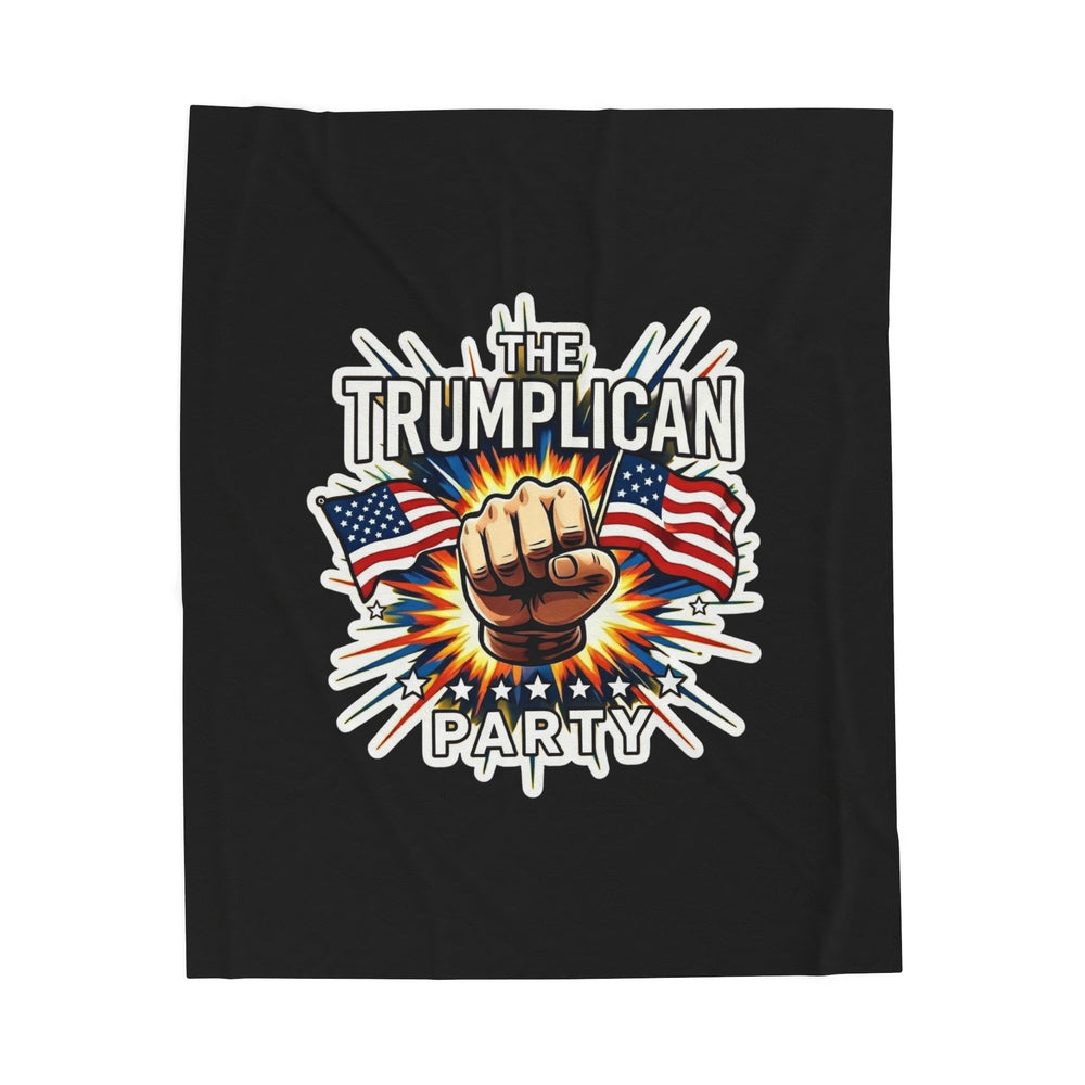 The Trumplican Party™ Velveteen Throw Blanket | D-9 - Image 1