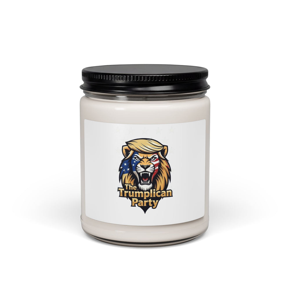Trumplican Party Lion Scented Soy Candle — 9oz Patriotic Aromatherapy Jar - Image 1