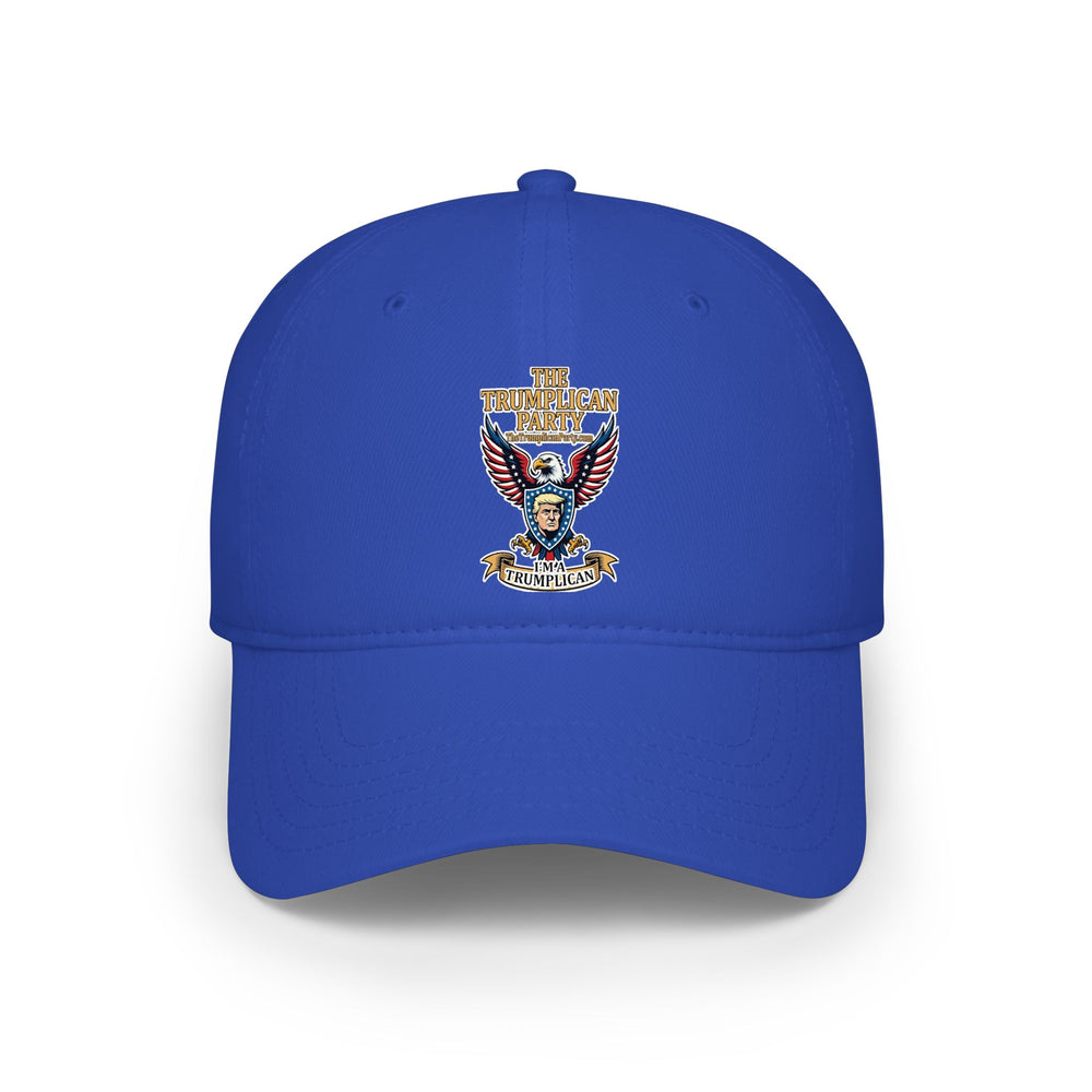 Embroidered Eagle Crest Low Profile Baseball Cap - Image 5
