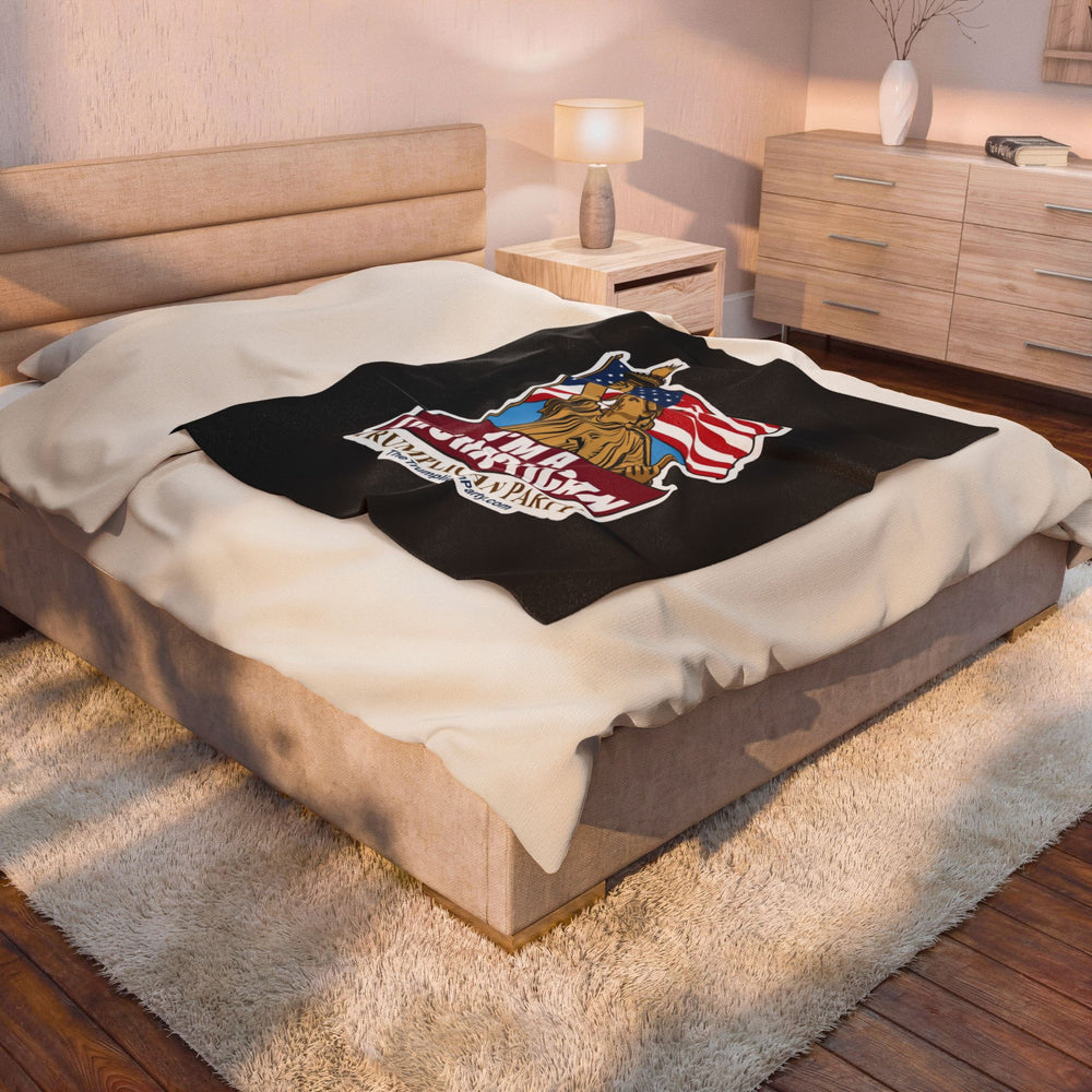 The Trumplican Party™ Velveteen Throw Blanket | D-47 - Image 4