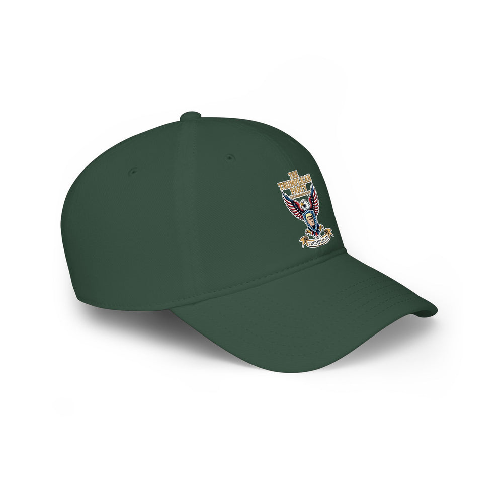 Embroidered Eagle Crest Low Profile Baseball Cap - Image 19