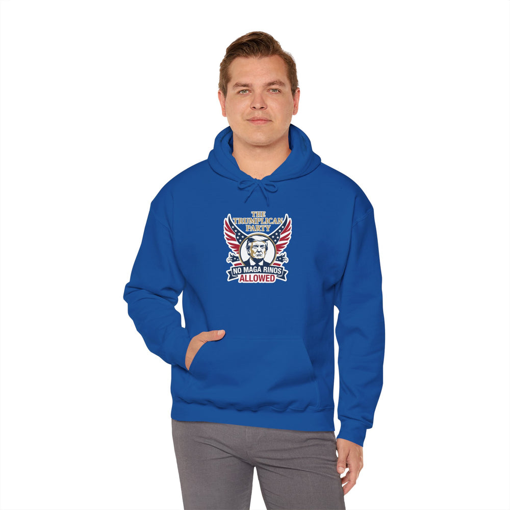 Hoodie — 'The Trumplican Party: No MAGA Binds Allowed' Patriotic Political Sweatshirt - Image 23