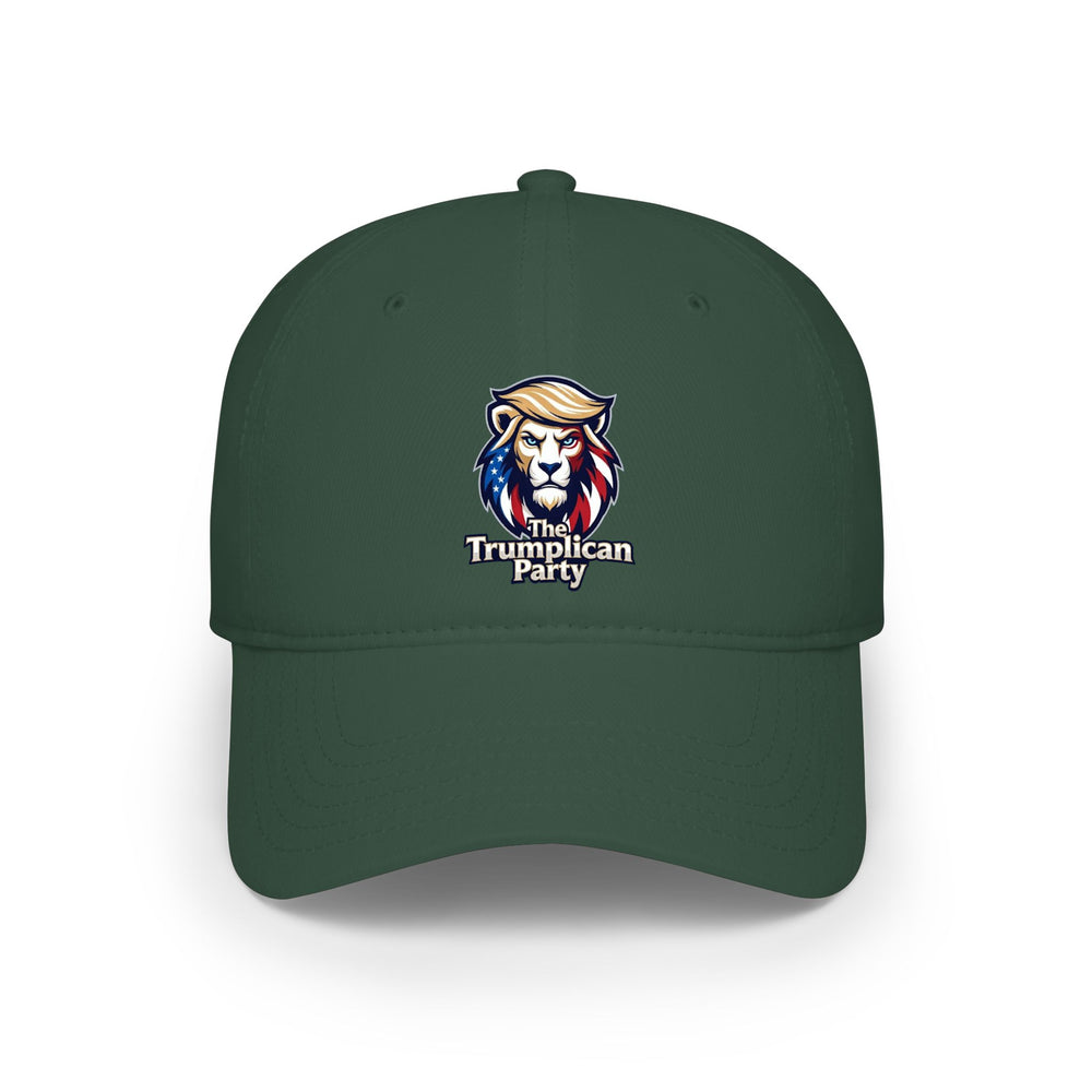 Low Profile Baseball Cap — 'Truipplican Party' Lion Logo Red Hat - Image 4