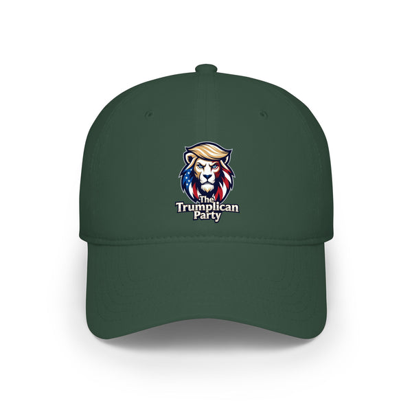 Low Profile Baseball Cap — 'Truipplican Party' Lion Logo Red Hat