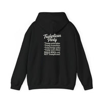 Minimal Bracket Logo Hoodie - Small Red Graphic PulloverThe Trumplican Party™ Unisex Hoodie | D-3 - Image 2