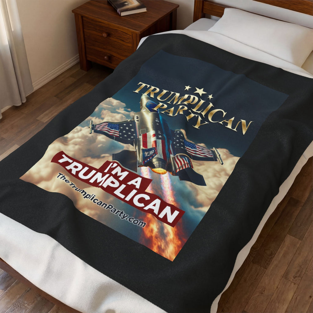 The Trumplican Party™ Velveteen Throw Blanket | D-39 - Image 3