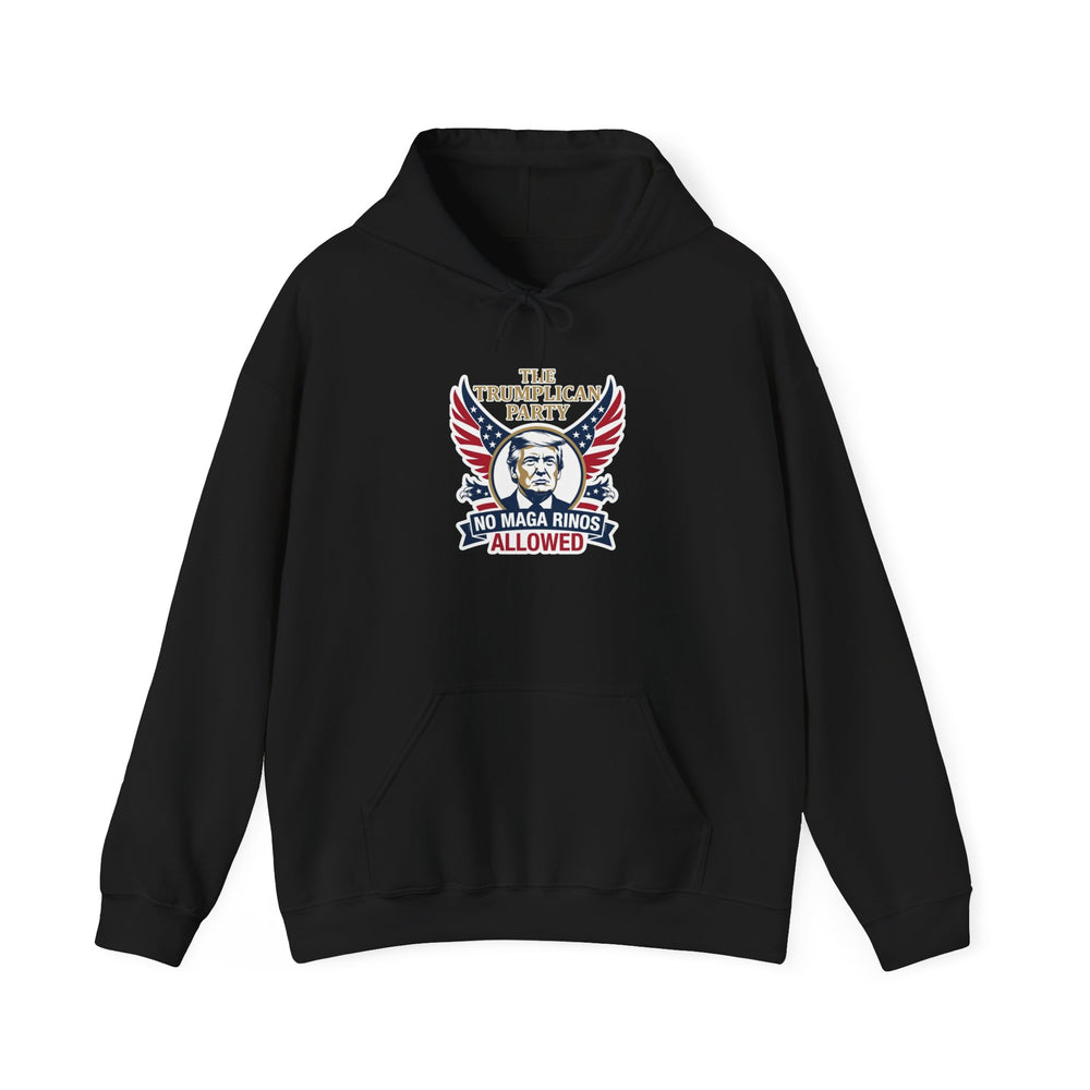 Hoodie — 'The Trumplican Party: No MAGA Binds Allowed' Patriotic Political Sweatshirt - Image 2