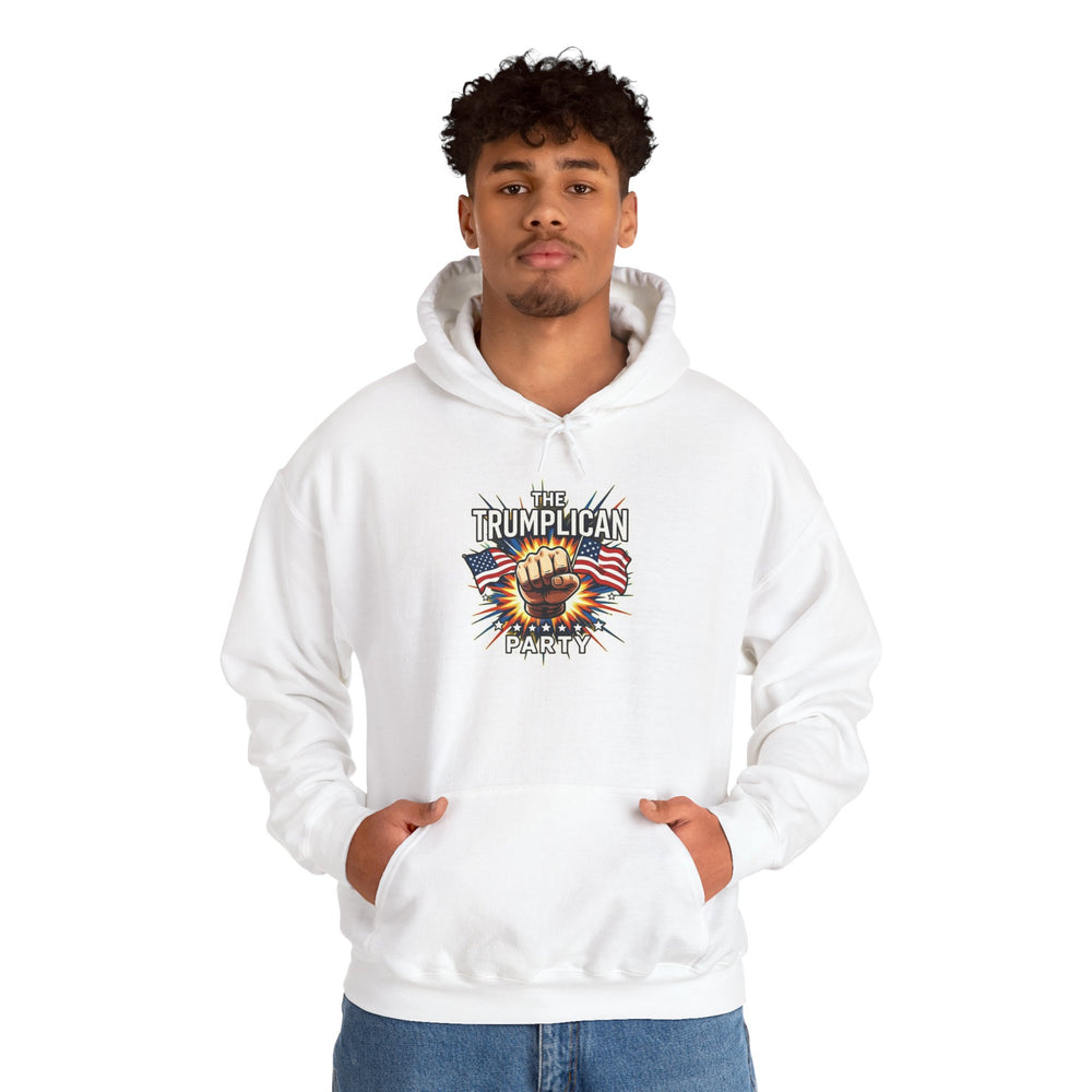 Hoodie — "The Trumplican Party" Patriotic Fist Graphic Hoodie - Image 10