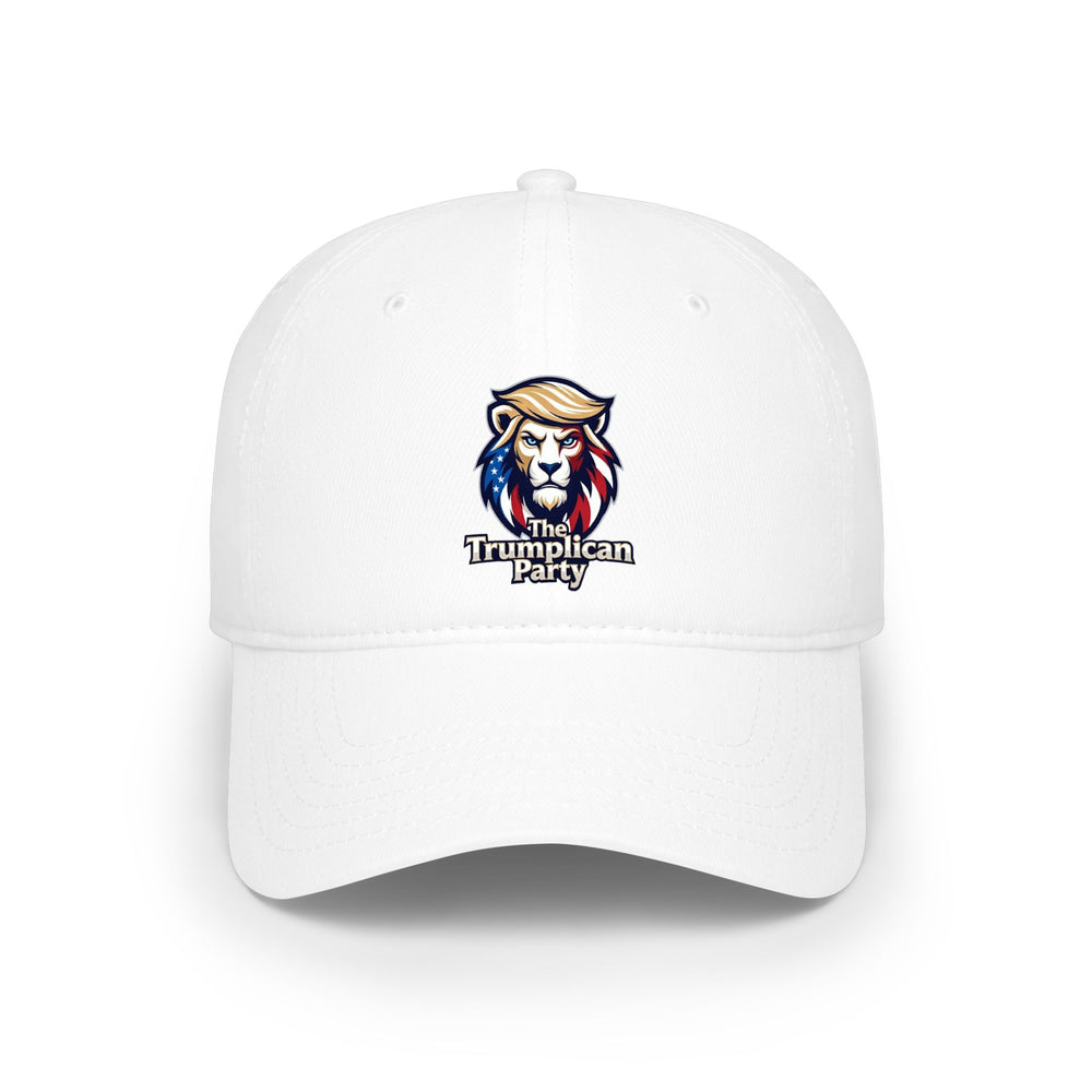 Low Profile Baseball Cap — 'Truipplican Party' Lion Logo Red Hat - Image 7